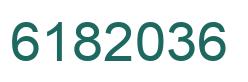 Number 6182036 green image