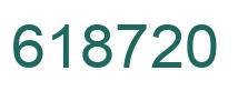 Number 618720 green image
