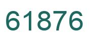 Number 61876 green image