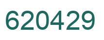 Number 620429 green image