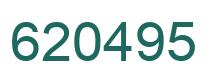 Number 620495 green image