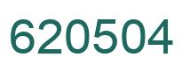 Number 620504 green image