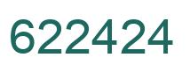Number 622424 green image
