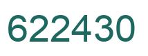 Number 622430 green image