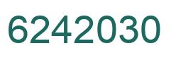 Number 6242030 green image