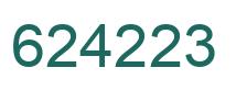 Number 624223 green image