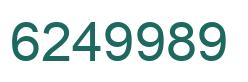 Number 6249989 green image