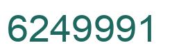 Number 6249991 green image