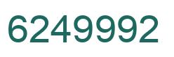 Number 6249992 green image