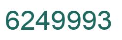 Number 6249993 green image