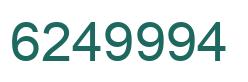 Number 6249994 green image