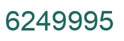 Number 6249995 green image