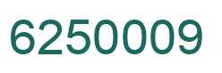Number 6250009 green image
