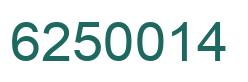 Number 6250014 green image