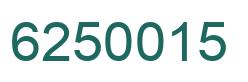 Number 6250015 green image