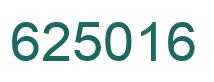 Number 625016 green image