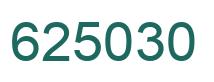 Number 625030 green image