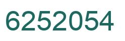 Number 6252054 green image