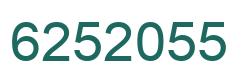 Number 6252055 green image