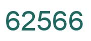 Number 62566 green image