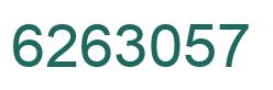 Number 6263057 green image