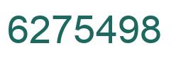 Number 6275498 green image