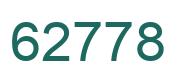 Number 62778 green image