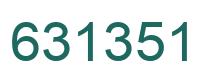 Number 631351 green image
