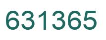 Number 631365 green image