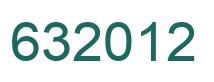 Number 632012 green image