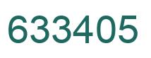 Number 633405 green image