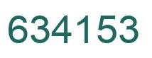 Number 634153 green image