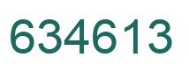 Number 634613 green image