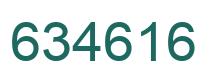Number 634616 green image