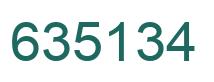 Number 635134 green image