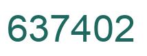 Number 637402 green image