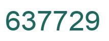 Number 637729 green image