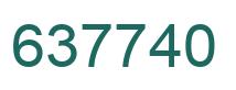 Number 637740 green image