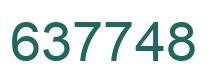 Number 637748 green image