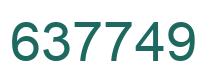Number 637749 green image