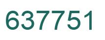 Number 637751 green image