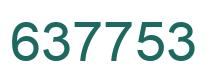 Number 637753 green image