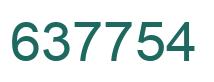 Number 637754 green image