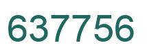 Number 637756 green image