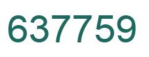 Number 637759 green image