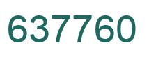 Number 637760 green image