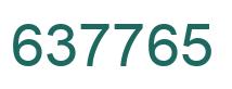 Number 637765 green image