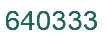 Number 640333 green image