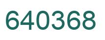 Number 640368 green image