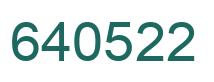 Number 640522 green image